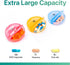 Sukuos Large Weekly Pill Organizer, 2 Times a Day Daily Pill Box 7 Day Easy to Open with Double Protection, AM PM (Blue)