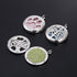 5pcs Mixed Pearl Cage Floating Pendant Aroma Diffuser Necklace Locket Charms Stainless Steel Tone Perfume Essential Oil