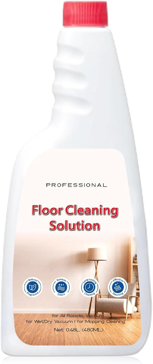 Vacbeuta Floor Cleaning Solution Compatible with Roborock Vacuum Mop Solution Citrus Scented, Residue