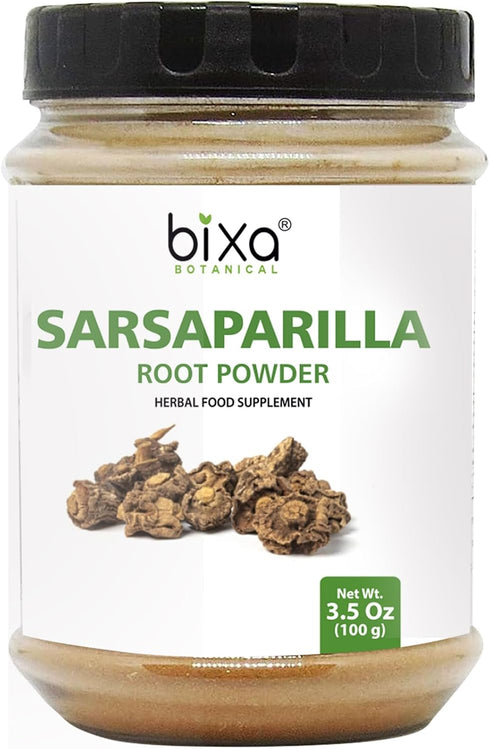 bixa BOTANICAL Sarsaparilla Root Powder (HEMIDESMUS INDICUS), 100g (3.5 Oz) Pack of 1, Natural Blood Purifier