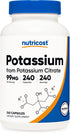 Nutricost Potassium Citrate 99mg, 240 Capsules - Gluten Free, Non-GMO Supplement