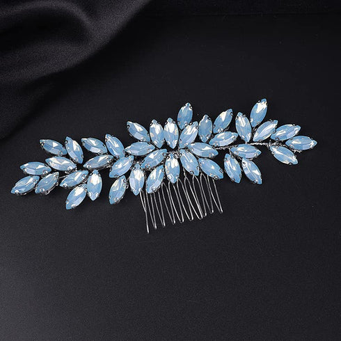 Women Dainty Simple Full Rhinestones Bride Wedding Hair Comb Luxurious Shiny Bridal Side Hair Accessories