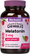 Bluebonnet Nutrition EarthSweet Melatonin 3 mg Sleep Aid, 60 Chewable Tablets, Raspberry Flavor