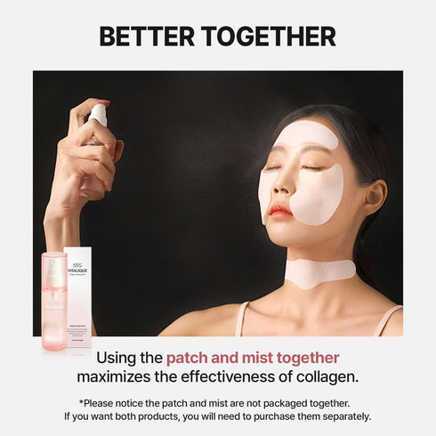 Vitalique Collagen Melting Patch (Neck) - Korean Patch for Glowing Skin, Moisturizing & Hydrating, 4EA