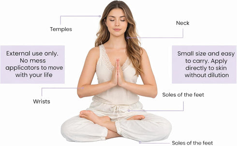 Set 4 4 10 ml Soulina of Essential Oil Roller Sleep, Energy, Breath & Focus Aromatherapy Roll-On Kit, Natural Blends