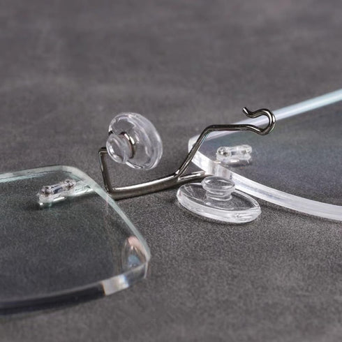 5 Pairs Eyeglasses Nose Pads, Push-in Glasses Nosepads, 13mm Soft Silicone Nose Pieces for Frame/Air Frames/Rimless