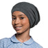 Silky Lined Satin Bonnet with Adjustable Elastic Band for Teens and Toddlers, Gray
