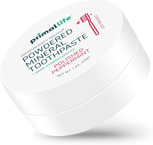Primal Life Organics Dirty Mouth Toothpowder, Peppermint, 1 oz, Good for 200+ Brushings