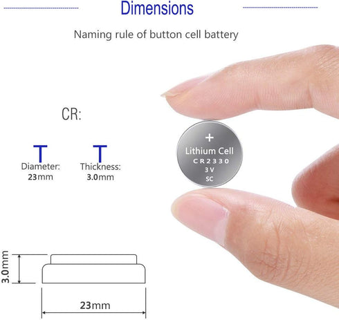 CR2330 3V Lithium Battery (10 - Pack)