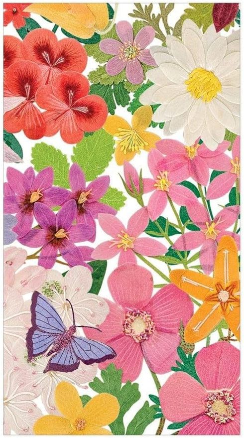Caspari Halsted Floral Paper Guest Towel Napkins, Two Packs of 15