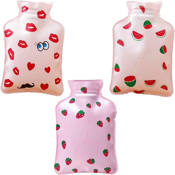3Pcs Mini Hot Water Bottle Bag/Hand Warmer - Small Heat Up and Refreezable Cold Pack, Korea Style