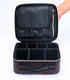 Travel Makeup Train Case, Portable Organizer with Adjustable Dividers for Cosmetics, Makeup Brushes, Toiletry