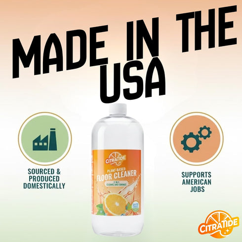 Hardwood Floor Cleaner and Polish Restorer Heavy Duty Plant-Based Cleaning & Conditioning Citrus Formula for Tile