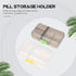 SOPOTUTU 2pcs, 9-Compartment Portable Medicine Organizer Box Weekly Pill Container, Large Capacity Travel Medicine Case
