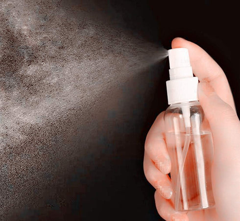 SINIDE Spray Bottles 30 ml/1 oz, 4 Pack Clear Empty Fine Mist Plastic Mini Travel Bottles for Perfume, Liquids