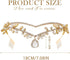 CLOACE Rhinestone Headband, Gold Leave Pendant Headpiece, Crystal Hair Accessories for Women and Adult Bride