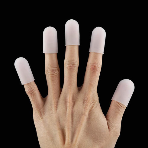 Jwthee 5PCS Finger Cots, Silicone Finger Protectors Finger Condom Finger Covers Thumb Protector Silicone Finger Tip