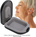 Hearing Aid Travel Case, Behind-the-Ear Accessories, Waterproof Drop Resistance Storage Box, Black (2.6 x 2 x 1in)