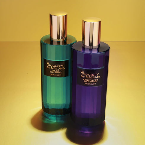 Amethyst Body Spray - 8 oz Luxurious Fruity Floral Scent for Women - Top Notes of Tangerine, Pink Orchids