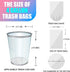 150 Count 4 Gallon Small Trash Bags, Colored Unscented Leak-proof Bathroom Garbage Bags for Office Bedroom