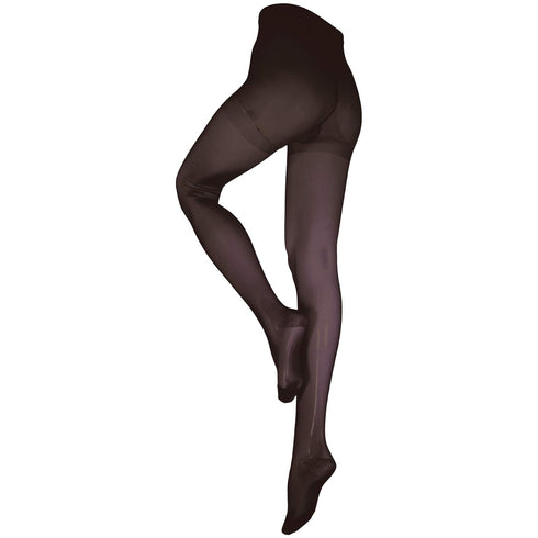 NuVein Compression Pantyhose, Women's Sheer Nylon Tights - 15-20 mmHg Support, Closed Toe, Black, Extra Tall