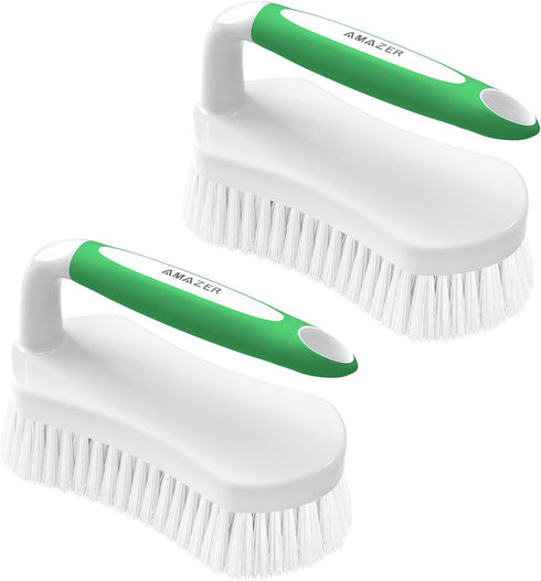 Amazer Scrub Brush for Cleaning Comfort Grip Shower Scrubber Stiff Bristles with
