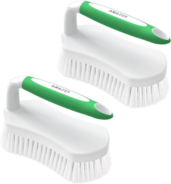 Amazer Scrub Brush for Cleaning Comfort Grip Shower Scrubber Stiff Bristles with