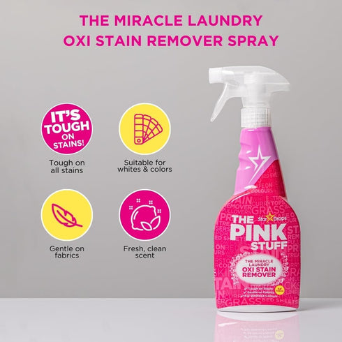 The Pink Stuff 500ml Stardrops - - The Miracle Laundry Oxi Stain Remover Spray