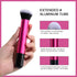 BS-MALL Makeup Brushes 16 Pcs Purple Short Handle Travel Makeup Brus Set with 1 Triangle Puff (HotPink)