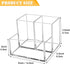 Cerpourt Clear Acrylic Makeup Brush Organizer, Multi-Purpose Storage Holder with 3 Slots for Desk Accessories