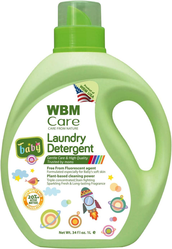 Laundry Detergent, Plant-Based Liquid, 50 Loads Total, 34 fl oz