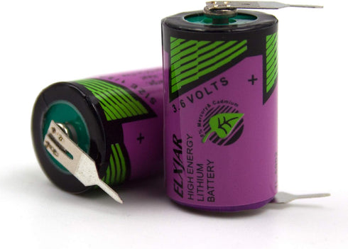 elxjar TL-5902/T (T Terminal) 3.6V 1/2AA Battery Replacement, 2-Pack for Tadiran