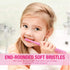 Vekkia Sonic Kids Electric Toothbrush Replacement Heads, Pink (4 Pack), 7X More Plaque Removal, Soft Bristles