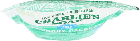 Packets 30 (1 Pack) Charlies Soap Fragrance Free Powdered Laundry Detergent Pods