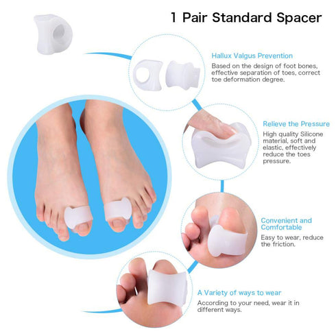 Bunion Corrector Splint Cushions Orthopedic Support, Elastic Hammer Toe Aid, Spacer Straightener Socks Pain Relief