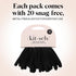 Kitsch Black Hair Ties, 20pcs No Damage Strong Stretchy Hair Bands, Soft Nylon Ponytail Holders for Updos & Braids