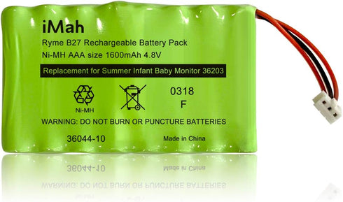 iMah Replacement Ni-MH AAA 1600mAh 4.8V Battery for Summer Pure HD Monitor 36044-10