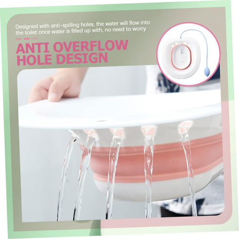 HAKIDZEL Portable Sitz Bath Basin with Anti-Spill Overflow Protection for Postpartum Care Perineal Relief and Menstrual