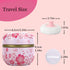 Body Powder Puff and Container, 3.15" Portable Empty Body Powder Container for Baby Women's Loose Dusting Powder, Powder Case Box with Lids for Bath, Travel and Home Use (Pink flower B)