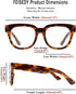 FEISEDY Retro Square Thick Big Frame Blue Light Blocking Reading Glasses, Anti Glare Digital Eyestrain Reader B2523