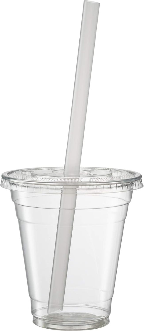 Clear Jumbo Smoothie Straws, 100 Pack of 9'' Disposable Wide-mouthed Large Milkshake Straws