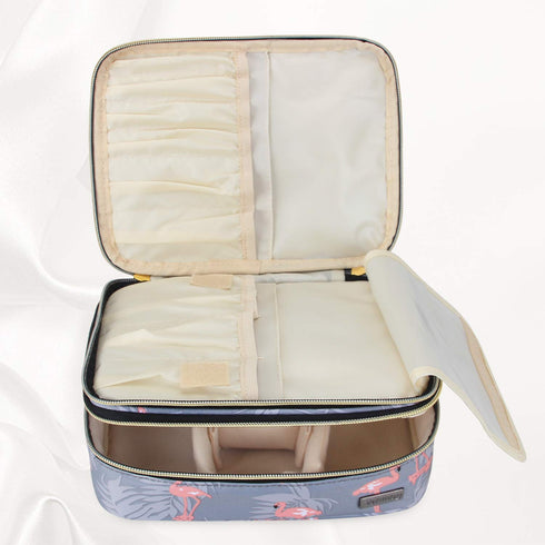 Teamoy Travel Makeup Brush Organizer, Cosmetic Brushes Bag Case with Compartment for Brushes and Beauty Essentials,