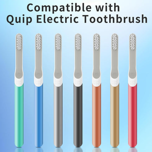 Toothbrush Replacement Heads for Quip Electric Toothbrush, 6 Pack, Soft Bristles, White
