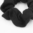Pack of 12 Cotton Hair Scrunchies - Solid Color Ponytail Holders for Girls (Black)