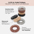Kitsch Spiral Hair Ties for Women - Creaseless and Dent-free Coil Hair Ties, Made of Flexible and Durable Plastic