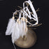 Set of 2 Women Bohemian White Peacock Feather Headband and Armband Handmade Tribal Indian Fascinator Wedding Accessories