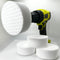 4.5” Drill Powered Magic Sponge Eraser 6 Pieces Kit with Drill Attachment | 25% Thicker Ultra Durable Melamine Cleaning