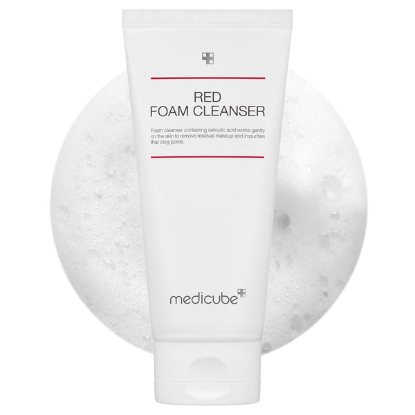 medicube Red Foam Cleanser, Deeply Cleanses, Removes Impurities, Controls Sebum, Korean Skincare