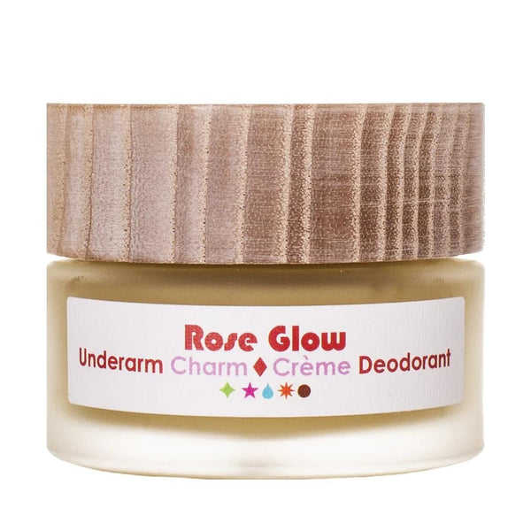 Living Libations Organic Underarm Charm Cream Deodorant | Natural, Wildcrafted Clean Beauty (Rose Glow, 2 oz)