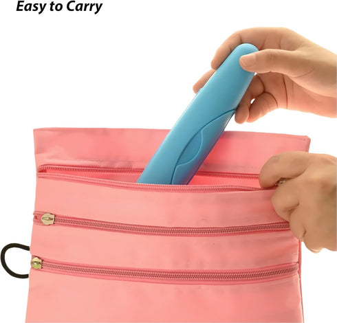 4 Packs Toothbrush Travel Case, Portable Holder with Large Toiletry Bag for Travel, Business Trip, Camping, Home
